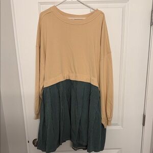 Free People Beige Ribbed Top